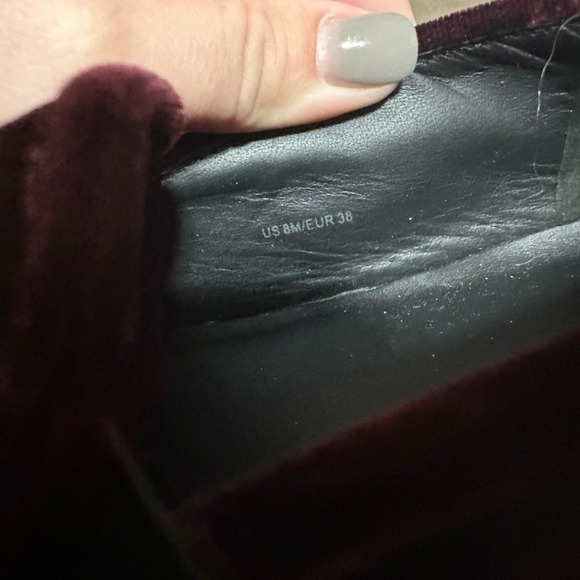 Vince Blair Velvet Sneaker Burgundy Oxblood 8 NWOB - Picture 6 of 6